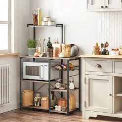 IN-HOMEXL IN.HOMEXL Settend - Keukentrolley - Keukenkast - Keukenrek Staand - Industrieel - Grijs - Zwart - 60 X 40 X 132 Cm -Lesser & Pavey-winkel 550x550 760