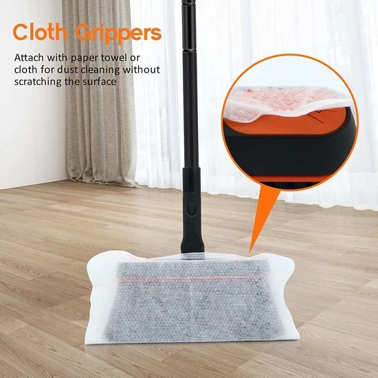 Bestnifly Binnen Bezem - Zachte Bezems - Met 180 ° Draaibare Kop En Stoffen Clip - Tapijtbezem - Voor Kantoor Keukenvloer Thuis - 116cm - Zwart -Moederdag Cadeautje 7 Bestnifly Binnen Bezem - Zachte Bezems - Met 180 ° Draaibare Kop En Stoffen Clip - Tapijtbezem - Voor Kantoor Keukenvloer Thuis - 116cm - Zwart -Moederdag Cadeautje - Afbeelding 5