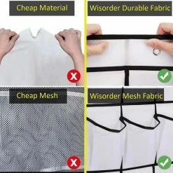 LOUZIR Handige Over De Deur Organisator- 24 Grote Mesh Zakken- Closet Shoe- Opbergzak -Lesser & Pavey-winkel 550x550 804
