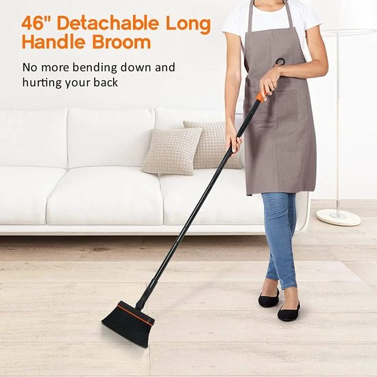 Bestnifly Binnen Bezem - Zachte Bezems - Met 180 ° Draaibare Kop En Stoffen Clip - Tapijtbezem - Voor Kantoor Keukenvloer Thuis - 116cm - Zwart -Moederdag Cadeautje 10 Bestnifly Binnen Bezem - Zachte Bezems - Met 180 ° Draaibare Kop En Stoffen Clip - Tapijtbezem - Voor Kantoor Keukenvloer Thuis - 116cm - Zwart -Moederdag Cadeautje - Afbeelding 8