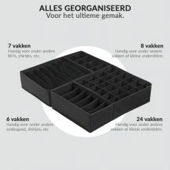 Buxibo Kleding Opbergbox Set - Opvouwbare Kastlade Verdeler / Onder Bed Organizer Opberger - BH/Sokken/Ondergoed - Opbergsysteem Met Vakken - 4 Stuks - Zwart 20 Buxibo Kleding Opbergbox Set - Opvouwbare Kastlade Verdeler / Onder Bed Organizer Opberger - BH/Sokken/Ondergoed - Opbergsysteem Met Vakken - 4 Stuks - Zwart -Lesser & Pavey-winkel 550x550 813