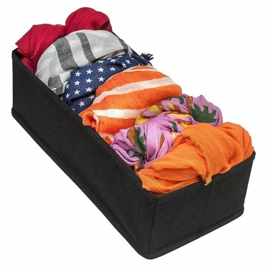 Buxibo Kleding Opbergbox Set - Opvouwbare Kastlade Verdeler / Onder Bed Organizer Opberger - BH/Sokken/Ondergoed - Opbergsysteem Met Vakken - 4 Stuks - Zwart 13 Buxibo Kleding Opbergbox Set - Opvouwbare Kastlade Verdeler / Onder Bed Organizer Opberger - BH/Sokken/Ondergoed - Opbergsysteem Met Vakken - 4 Stuks - Zwart - Afbeelding 11