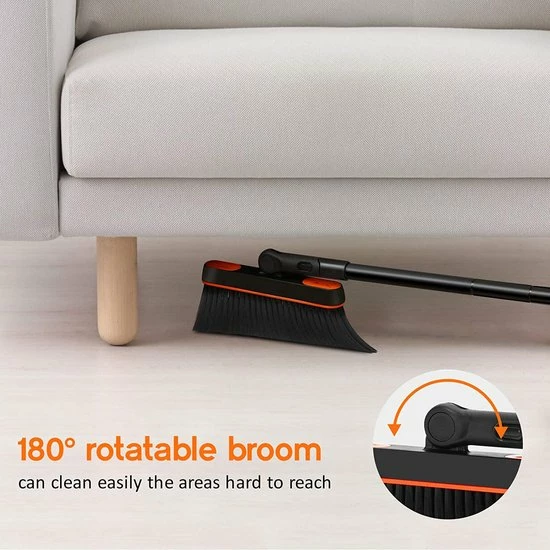 Bestnifly Binnen Bezem - Zachte Bezems - Met 180 ° Draaibare Kop En Stoffen Clip - Tapijtbezem - Voor Kantoor Keukenvloer Thuis - 116cm - Zwart -Moederdag Cadeautje 11 Bestnifly Binnen Bezem - Zachte Bezems - Met 180 ° Draaibare Kop En Stoffen Clip - Tapijtbezem - Voor Kantoor Keukenvloer Thuis - 116cm - Zwart -Moederdag Cadeautje - Afbeelding 9