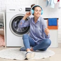 Relaxdays Bamboe Wasmand Met Deksel - 2 Vakken - 70 L - Wit -Lesser & Pavey-winkel 550x550 824