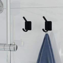 Meubelbeslag Zelfklevende Ophanghaak Zwart | Ophanghaken | Jashaak | Metaal | Handdoek Haak | Plak Haak | Tape | Kapstok | Muur Haak | Wandhaak | Zelfklevend | Badkamer Haken | Zonder Boren -Lesser & Pavey-winkel 550x550 92