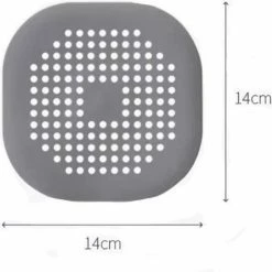 DutchiQ Siliconen Zeef Voor Doucheputje - Stopt Haren En Vuil - Met Zuignappen - Grijs