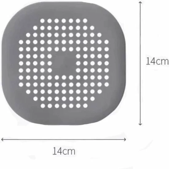 DutchiQ Siliconen Zeef Voor Doucheputje - Stopt Haren En Vuil - Met Zuignappen - Grijs 3 DutchiQ Siliconen Zeef Voor Doucheputje - Stopt Haren En Vuil - Met Zuignappen - Grijs