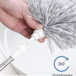 Fain® Plumeau Met Telescoopsteel – Grijs – 80 Tot 240 Cm – Inclusief Microvezel Doek - Uitschuifbaar – Wasbaar - Flexibel 360° Draaibaar – Duster - Microvezel Ragebol -Lesser & Pavey-winkel 550x558