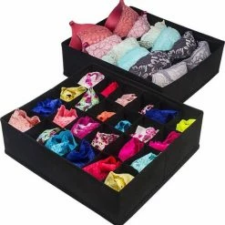 Buxibo Kleding Opbergbox Set - Opvouwbare Kastlade Verdeler / Onder Bed Organizer Opberger - BH/Sokken/Ondergoed - Opbergsysteem Met Vakken - 4 Stuks - Zwart 22 Buxibo Kleding Opbergbox Set - Opvouwbare Kastlade Verdeler / Onder Bed Organizer Opberger - BH/Sokken/Ondergoed - Opbergsysteem Met Vakken - 4 Stuks - Zwart -Lesser & Pavey-winkel 550x560 1