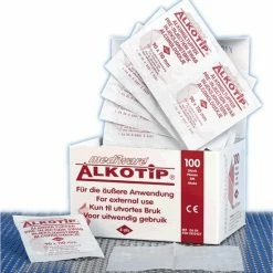 Alkotip Alcoholdoekjes 90x110mm, 100 Stuks 11 Alkotip Alcoholdoekjes 90x110mm, 100 Stuks -Lesser & Pavey-winkel 550x562