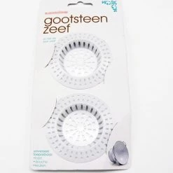 Doodadeals® Gootsteen Zeef - Afvoerzeef Douche - Plastic - Universeel Toepasbaar - Wit - 2 Stuks