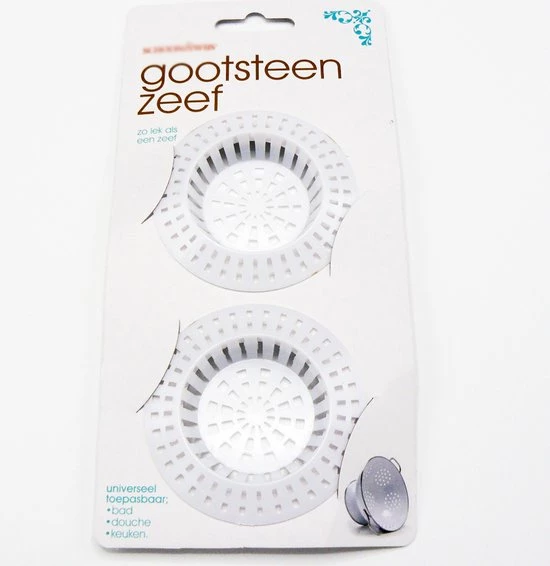 Doodadeals® Gootsteen Zeef - Afvoerzeef Douche - Plastic - Universeel Toepasbaar - Wit - 2 Stuks 3 Doodadeals® Gootsteen Zeef - Afvoerzeef Douche - Plastic - Universeel Toepasbaar - Wit - 2 Stuks