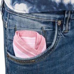 JEMIDI Dames- En Herenzakdoeken 100% Katoen - 28,5 X 28,5 Cm - Combinatie Van Wit Met Groen, Roze Of Blauw - Set Van 12 - Herbruikbare Zakdoeken -Lesser & Pavey-winkel 550x575 2