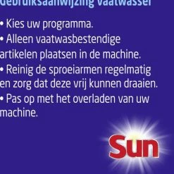 Sun Classic Normaal Vaatwaspoeder - 12 X 80 Wasbeurten - Voordeelverpakking -Lesser & Pavey-winkel 550x581 3