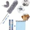 Fain® Plumeau Met Telescoopsteel – Grijs – 80 Tot 240 Cm – Inclusief Microvezel Doek - Uitschuifbaar – Wasbaar - Flexibel 360° Draaibaar – Duster - Microvezel Ragebol -Lesser & Pavey-winkel 550x594