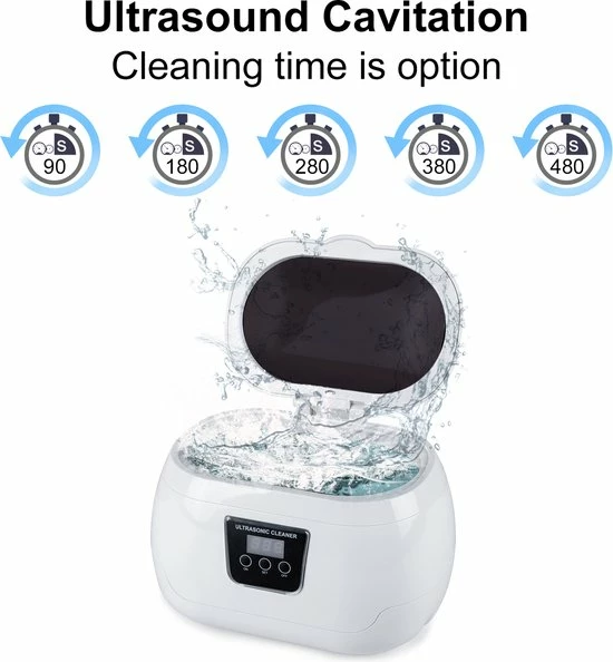 UTEN - Ultrasone Reiniger 600ml - Ultrasoon Reiniger Sieraden - 43khz Frequentie Ultrasoon Reinigingsapparaat - 5 Tijdsmodi - Met Automatische Stop (voor Brillen Sieraden Horloges Kunstgebit Ringen) 8 UTEN - Ultrasone Reiniger 600ml - Ultrasoon Reiniger Sieraden - 43khz Frequentie Ultrasoon Reinigingsapparaat - 5 Tijdsmodi - Met Automatische Stop (voor Brillen Sieraden Horloges Kunstgebit Ringen) - Afbeelding 6