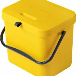 Homra Wall-up Prullenbak – Inbouwprullenbak 8L Inhoud – GFT Bakje - Werkblad Afvalemmer - Geel