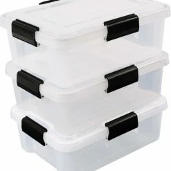 IRIS Ohyama Airtight Opbergbox - 10L - Kunststof - Transparant - Set Van 3