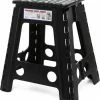 Merkloos Verdikt Kunststof Klapkruk-draagbaar-opvouwbare Kruk-Met Antislip Oppervlak Zwart 45.5x29x22cm