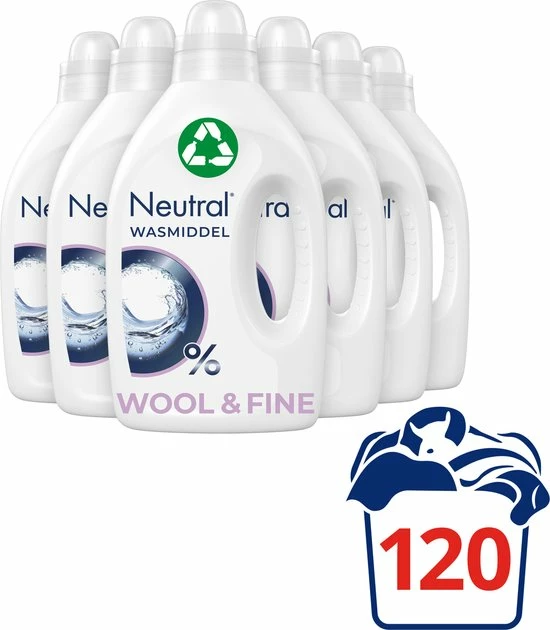 Neutral Voeibaar Fijnwasmiddel 5x 1L 4 Neutral Voeibaar Fijnwasmiddel 5x 1L - Afbeelding 2