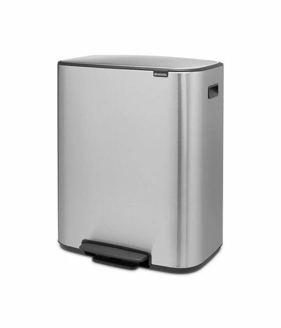 Brabantia Bo Prullenbak - 2 X 30 L - Matt Steel Fingerprint Proof 14 Brabantia Bo Prullenbak - 2 X 30 L - Matt Steel Fingerprint Proof - Afbeelding 12