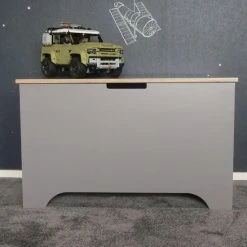 KISTOMIZE Opbergkist / Speelgoedkist XL (125L) - Stevig - Kwalitatief - Massief Hout - Grijs - Speelgoed - Kinderen (Opbergbox - Opbergbank - Opbergdoos - Dekenkist - Houten Kist) -Lesser & Pavey-winkel 550x645 13
