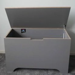 KISTOMIZE Opbergkist / Speelgoedkist XL (125L) - Stevig - Kwalitatief - Massief Hout - Grijs - Speelgoed - Kinderen (Opbergbox - Opbergbank - Opbergdoos - Dekenkist - Houten Kist) -Lesser & Pavey-winkel 550x645 9