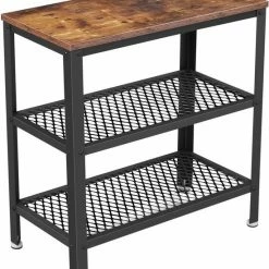 Trend24 - Bijzettafel - Zijtafel - Klein/Medium Tafel - Rustiek Bruin