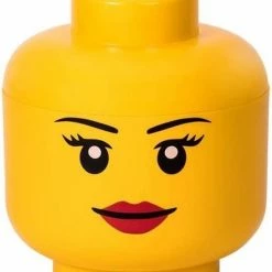 Opbergbox Iconic Hoofd Girl 24 Cm, Geel - LEGO -Lesser & Pavey-winkel 550x661 2