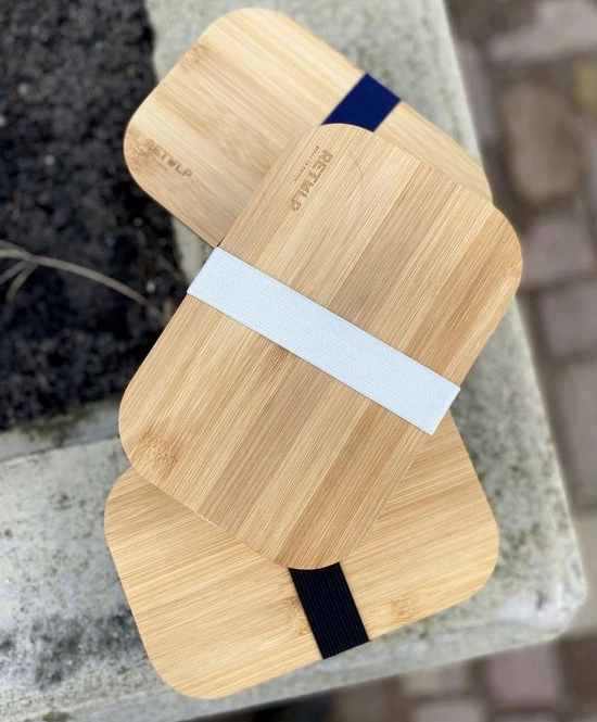 Retulp Ecobox - Lunchbox - Bamboe - Wit 6 Retulp Ecobox - Lunchbox - Bamboe - Wit - Afbeelding 4