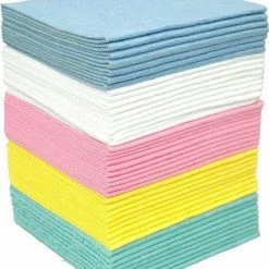 Maus 50 Stuks Sopdoeken Vaatdoekjes 5 Kleuren Mix Viscose Vaatdoeken 5x10 - Geel Roze Blauw Groen Wit -Lesser & Pavey-winkel 550x667 2