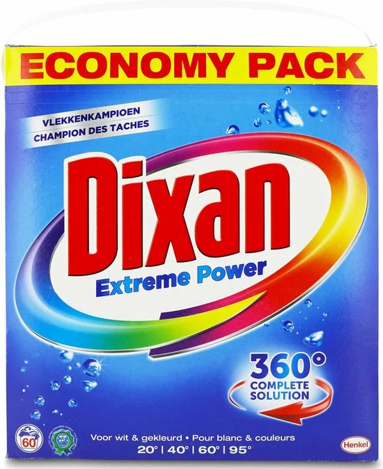 Dixan Extreme Power Waspoeder - Poeder Wasmiddel - 60 Wasbeurten 3 Dixan Extreme Power Waspoeder - Poeder Wasmiddel - 60 Wasbeurten
