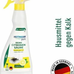 HEITMANN Pure Ontkalker- Citroenzuur Ontkalker In Een Handige Spuitfles, Natuurlijk Schoonmaakmiddel Voor In De Badkamer En Keuken, 1 X 500 Ml