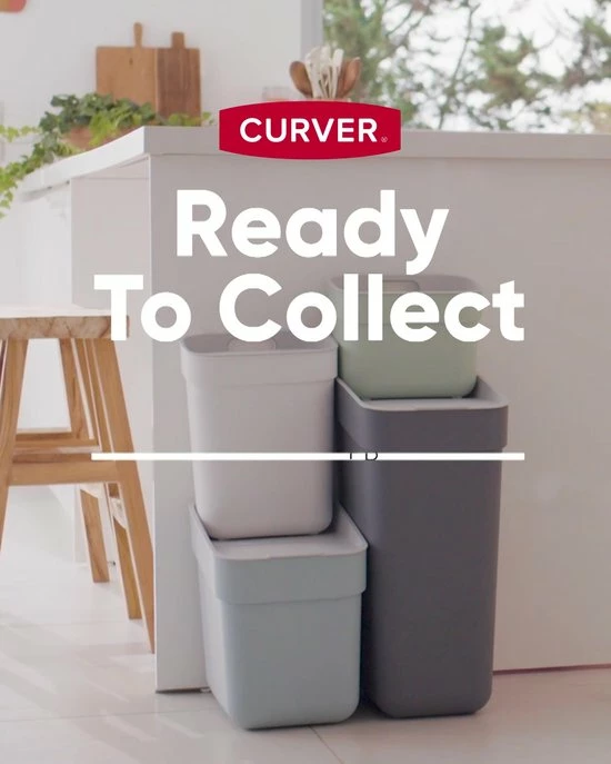 Curver Ready To Collect Prullenbak - 20L - Donkergrijs/Lichtgrijs 4 Curver Ready To Collect Prullenbak - 20L - Donkergrijs/Lichtgrijs - Afbeelding 2
