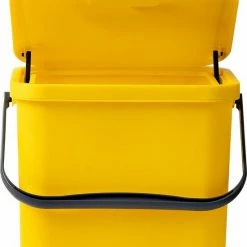 Homra Wall-up Prullenbak – Inbouwprullenbak 8L Inhoud – GFT Bakje - Werkblad Afvalemmer - Geel -Lesser & Pavey-winkel 550x688 1