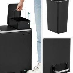 Merkloos Signature Home Prullenbak, Vuilnisbak Voor De Keuken, Afvalscheidingssysteem, 3 X 18 L, Pedaalemmer Met 3 Vakken, Zwart 13 Merkloos Signature Home Prullenbak, Vuilnisbak Voor De Keuken, Afvalscheidingssysteem, 3 X 18 L, Pedaalemmer Met 3 Vakken, Zwart -Lesser & Pavey-winkel 550x692 3