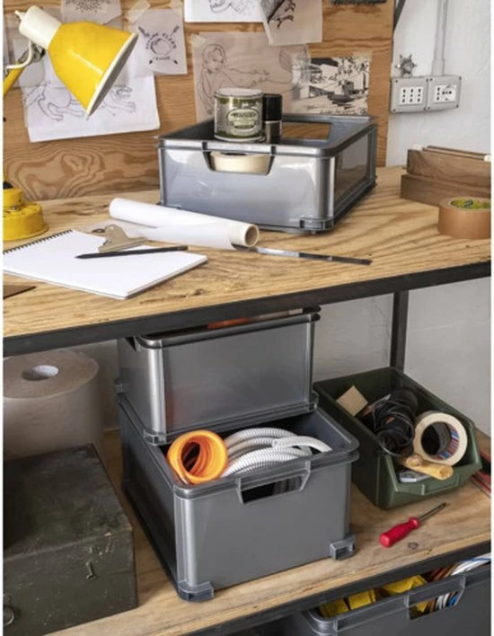 Curver Unibox Classic Opbergbox XL - 60L - Grijs 7 Curver Unibox Classic Opbergbox XL - 60L - Grijs - Afbeelding 5