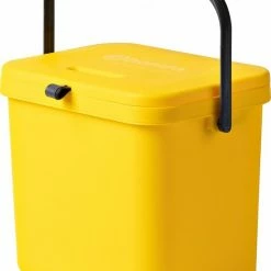 Homra Wall-up Prullenbak – Inbouwprullenbak 8L Inhoud – GFT Bakje - Werkblad Afvalemmer - Geel -Lesser & Pavey-winkel 550x720