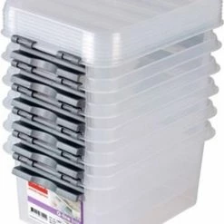 Sunware - Q-line Opbergbox 2L - Set Van 6 - Transparant/metaal 12 Sunware - Q-line Opbergbox 2L - Set Van 6 - Transparant/metaal -Lesser & Pavey-winkel 550x721