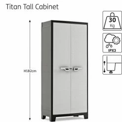 Keter Titan Hoge Kast - 4 Planken - 80x44x182cm – Zwart/Grijs 16 Keter Titan Hoge Kast - 4 Planken - 80x44x182cm – Zwart/Grijs -Lesser & Pavey-winkel 550x727