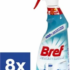 Bref Keukenreiniger Spray Green - Voordeelverpakking - 8 X 750ml