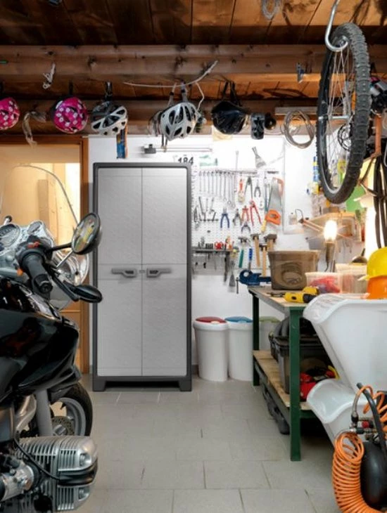 Keter Titan Hoge Kast - 4 Planken - 80x44x182cm – Zwart/Grijs 8 Keter Titan Hoge Kast - 4 Planken - 80x44x182cm – Zwart/Grijs - Afbeelding 6