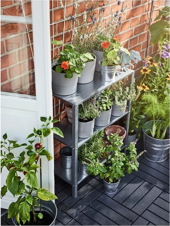 HYLLIS IKEA Stellingkast Metaal - Binnen/buiten - Opbergrek - 25kg Draagkracht - Industrieel - Opbergoplossing - 3 Vakken - 60x27x74 Cm 11 HYLLIS IKEA Stellingkast Metaal - Binnen/buiten - Opbergrek - 25kg Draagkracht - Industrieel - Opbergoplossing - 3 Vakken - 60x27x74 Cm - Afbeelding 9