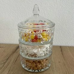 MONOO Bonbonniére - 3 Laags Glazen Voorraadpot - Glazen Snoeppot Met Deksel -Lesser & Pavey-winkel 550x733 15
