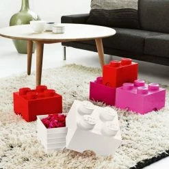 LEGO® LEGO Storage Brick Opbergbox - 6L - Kunststof - Roze -Lesser & Pavey-winkel 550x733