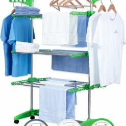 Herzberg HG-5015; Moving Clothes Rack Green -Lesser & Pavey-winkel 550x734 4
