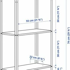 HYLLIS IKEA Stellingkast Metaal - Binnen/buiten - Opbergrek - 25kg Draagkracht - Industrieel - Opbergoplossing - 3 Vakken - 60x27x74 Cm 16 HYLLIS IKEA Stellingkast Metaal - Binnen/buiten - Opbergrek - 25kg Draagkracht - Industrieel - Opbergoplossing - 3 Vakken - 60x27x74 Cm -Lesser & Pavey-winkel 550x742