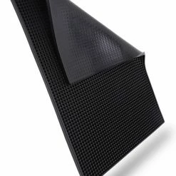 Aerend® Multifunctionele Afdruipmat – Horeca Barmat – Camper Vaatwas & Aanrecht Mat – Zwart Rubber Antislip - 30x45 CM
