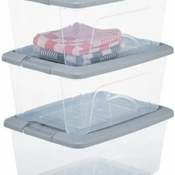 IRIS OHYAMA IRIS New Topbox Opbergbox - 15L - Kunststof - Transparant/Zilvergrijs - Set Van 3 12 IRIS OHYAMA IRIS New Topbox Opbergbox - 15L - Kunststof - Transparant/Zilvergrijs - Set Van 3 -Lesser & Pavey-winkel 550x745 2