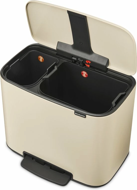 Brabantia Bo Prullenbak - 11 + 23 L - Soft Beige 7 Brabantia Bo Prullenbak - 11 + 23 L - Soft Beige - Afbeelding 5
